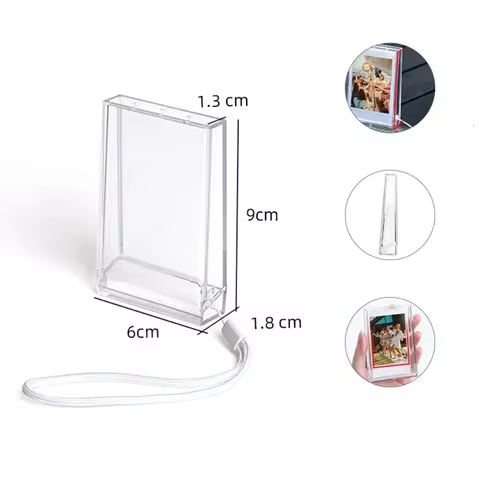 3-inch Film Clear Photo Storage Box Instant Camera Photo Case for Fujifilm Instax Mini 12/11/9/8/7 with Strap 8 best sales instax mini 11 case - №2