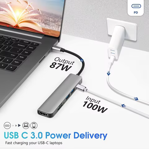 10 best sales usb c hub multiport adapter - №6