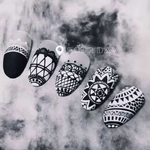 8 best sales flower nail stamp - №7