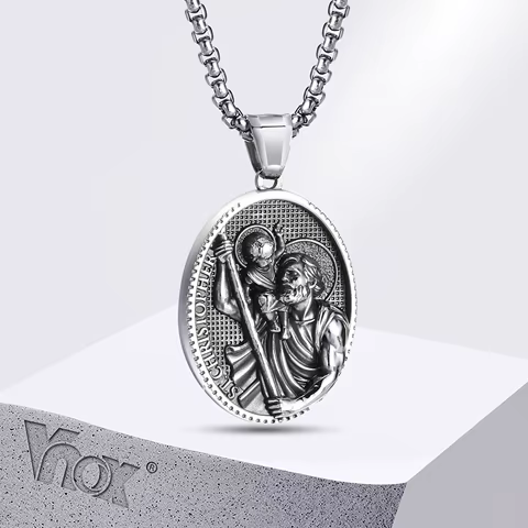 8 best sales st christopher necklace - №7