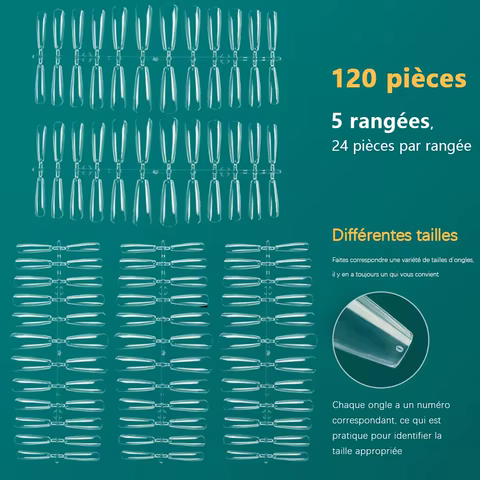 NAILPOP 120pcs Fake Nails Full Cover Press on Nails Coffin Soft Gel American Pose Capsule False Nail Tips for Extension System 12 best sales coffin press on nails - №5