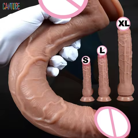 Spuer Bigger Realistic Dildos Silicone Layer Penis with Suction Cup Adult Sexy Toys for Woman Men Vagina Anal Massage Stimulator 10 best sales cock dildo - №4