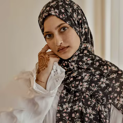 8 best sales printed chiffon hijab - №4