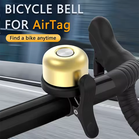 Bicycle Brass Bell For AirTag Case Anti-Theft Waterproof Bike Mount Bicycle Bell For Air Tag GPS Tracker Under Bike Bell Holder 8 best sales ticket to ride board game - №2