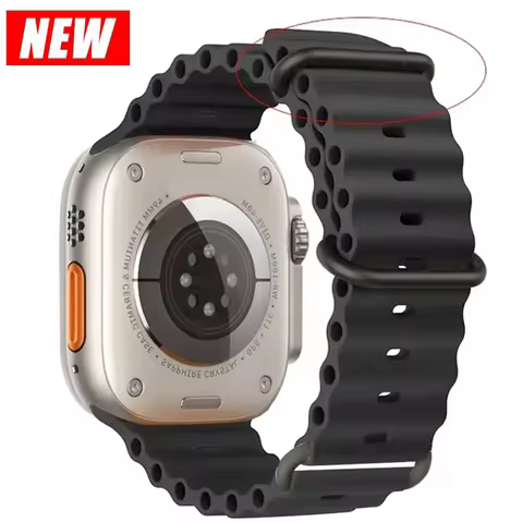Ocean Band for Apple Watch Straps 45mm 46mm 44mm Ultra 2 49mm 41mm 42mm 40mm wrist bracelet correa iWatch series 7 6 3 se 8 9 10 8 best sales ibus apple watch serie 3 - №3