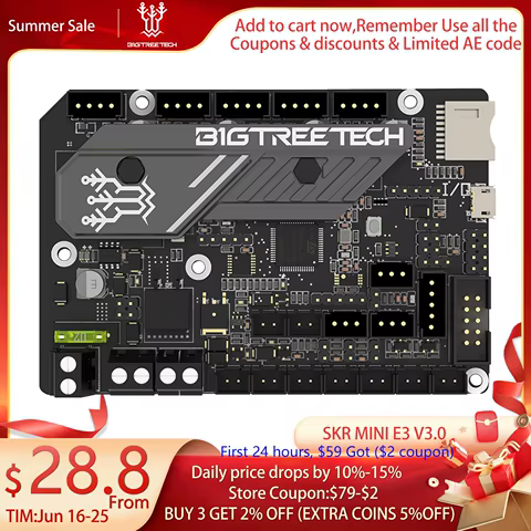 BIGTREETECH SKR MINI E3 V3.0 3D Motherboard TMC2209 3D Printer Parts For Ender 3 Upgrade Ender 3 V2 BTT SKR V1.4 Turbo Octopus 10 best sales bigtreetech octopus - №10