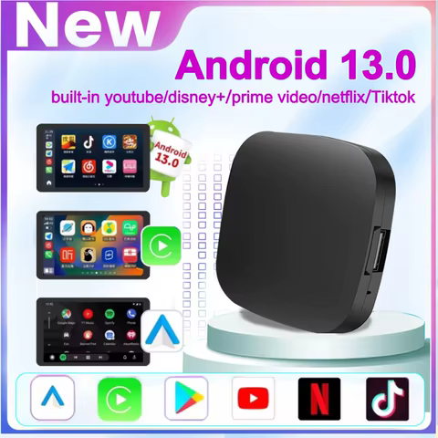 Android 13 TV Box Smart CarPlay Ai Box Wifi Wireless Android Auto Built-in Play Store For YouTube Netflix OEM CarPlay Cars 8 best sales android tv box av output - №5