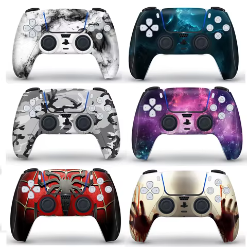 For PS5 Gamepad Protective Decal Skin for PS5 Accessories Sticker Cover Case for PlayStation 5 Controllers Joystick 12 best sales game sticker - №7