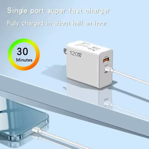 120W 6A Fast Charger USB C PD Quick Charging USB Charger Type C PD Cable Mobile Phone Adapter For iPhone Samsung Xiaomi Huawei 10 best sales moto g power 2022 - №5