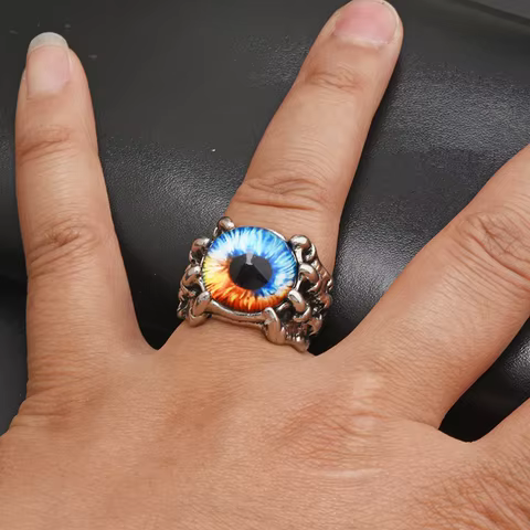 10 best sales blue eye ring - №7