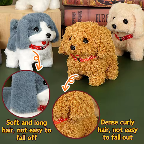 Electronic Walking and Barking Plush Dog Toy Interactive Puppy Dog with Remote Control Leash for Kids Toddler Gifts 8 best sales pitbull plush - №2