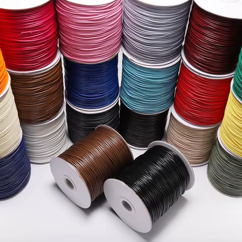10m/lot Korean Waxed Cotton Cord Waxed Thread Cord String Strap Necklace Rope Bead For DIY Bracelet For Jewelry Making Findings 10 best sales korean jewelry making materials - №4