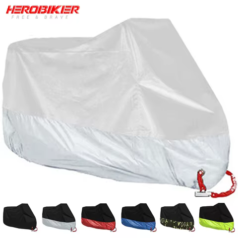 Motorcycle Cover Waterproof Moto Rain Cover Dustproof UV Protective Outdoor Indoor Motocross Scooter Motorbike Cover All Season 12 best sales giant ride control - №9