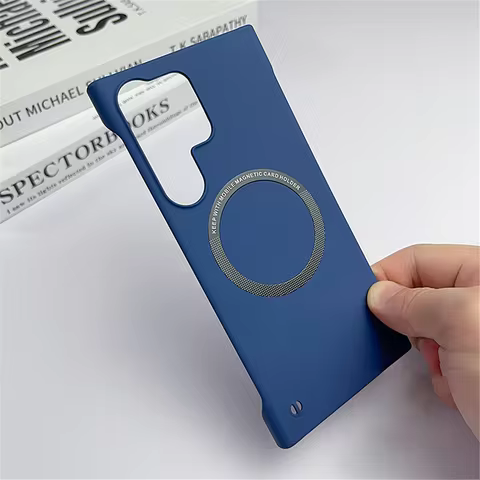 Luxury Ultra Thin Frameless Magnetic For Magsafe Case For Samsung S25 Edge S24 S23 Ultra S22 Plus S21 S20 FE Slim Hard Matte Cap 10 best sales moto g power 2022 - №7