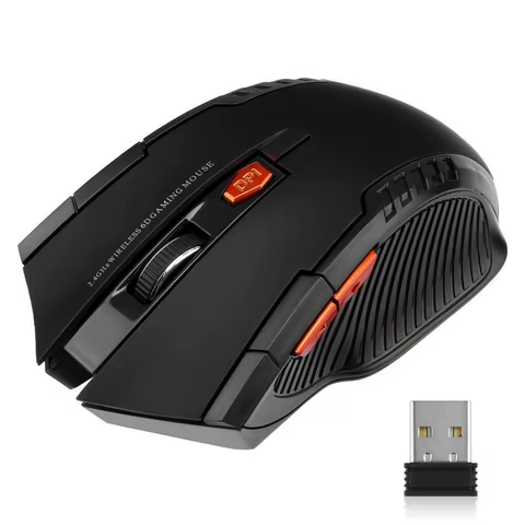 2.4G Wireless Mouse 1600DPI Optical Mouse Gamer for Computer 6 Buttons Wireless Mice with USB Receiver for PC Laptop Accessories 8 best sales gaming mouse with side buttons - №7