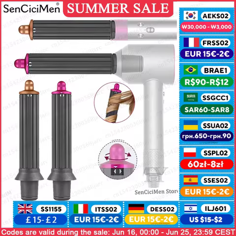 40MM Curling Styler Attachment For Dyson Supersonic Nural HD16 Hair Dryer Automatic Curling Barrels Curl Hair Styler Tool Nozzle 8 best sales dyson airwrap brush - №4