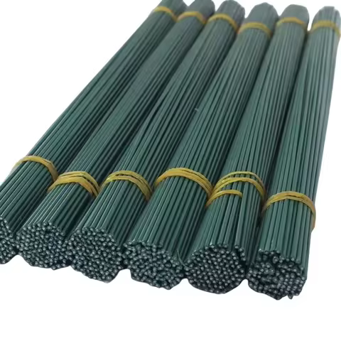 30/40cm Green Flower Stem Sticks DIY Floral Material Handmade Wire Stem Accessories 8 best sales floral wire - №1