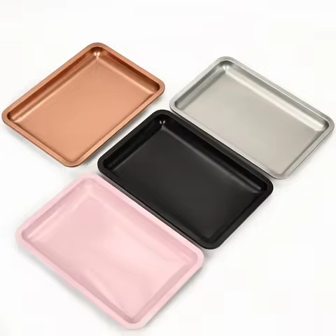 New Stainless Steel Cosmetic Storage Tray Nail Art Equipment Plate Doctor Surgical Dental Tray False Nails Dish Tools 8 best sales american capsule - №7