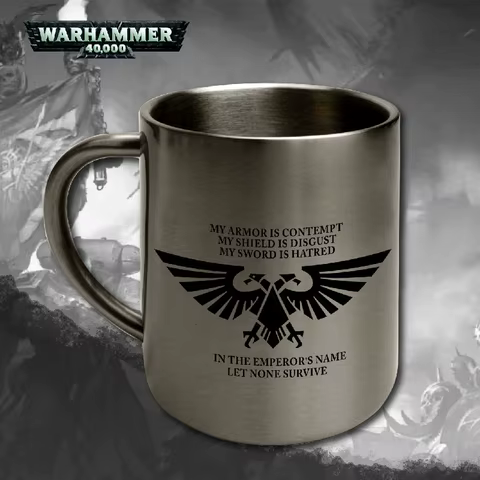 Warhammer 40K Metal Stainless Steel Cup Game Peripheral Imperial Double-Headed Eagle Peripheral Water Cup Mug Gift 8 best sales warhammer40k - №2