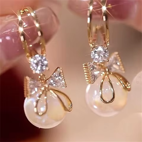 2PC Women's Trendy Bow Earrings Set European American Style for Outdoor Travel Carnival Banquet Party Festival Fashion Gift 6 best sales y2k earrings set - №6