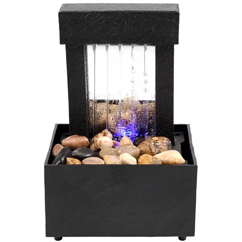 Desktop Water Fountain LED Indoor Decorative Fountain Creative Craft Home Decor Small Waterfall Fountains Zen Meditation Fountai 10 best sales fall decoration - №9
