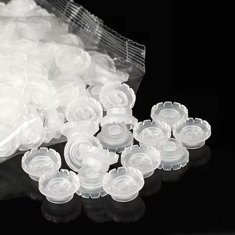 100pcs Disposable Individual Eyelash Glue Holder Grafting Eyelashes Blossom Cup Rings Eyelash Extension Adhesive Stand Holder 6 best sales eyelash accessories - №1