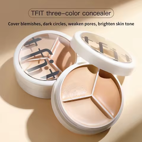 Korea Cosmetics TFIT 3-color Concealer Palette Professional Makeup Conceal Cream for Face Eye Contour Dark Circles Corrector 3g 12 best sales colour corrector - №6