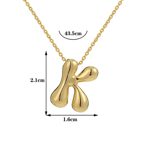 12 best sales balloon letter necklace - №6