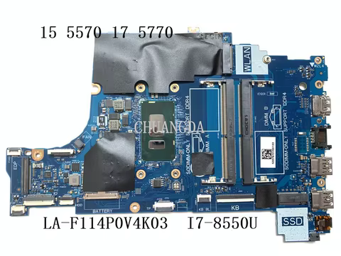For DELL Inspiron 15 5570 17 5770 Laptop Motherboard CAL60 LA-F114P CN 0V4K03 0V5DDM With I7-8550U CPU DDR4 100% Fully Tested 10 best sales i7 8550u processor - №7