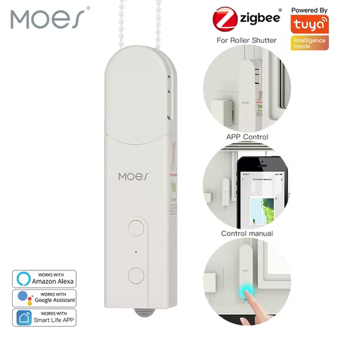 ZigBee Smart DIY Motorized Roller Blinds/Shades Drive Motor Hub Tuya Smart Life APP Alexa Google Home Voice Control 8 best sales roller motor - №1