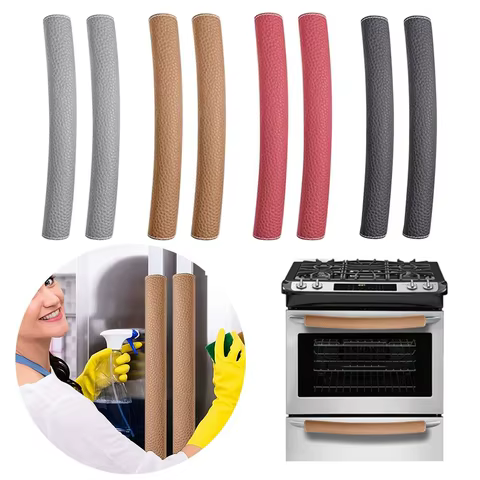 PU Leather Refrigerator Door Handle Cover Clean Adjustable Fridge Door Handle Cover Protective Appliance Handle Covers Household 12 best sales refrigerator door handle cover - №4