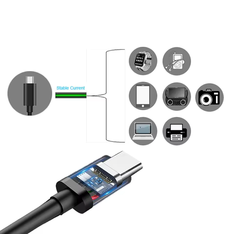 PD 60W USB C to USB Type C Cable Fast Charge Data Cable For Iphone 15 15Pro Huawei Samsung Xiaomi Data Line Black White 1M 2M 3M 8 best sales samsung cable - №5