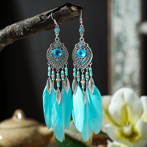 12 best sales boho beaded earrings - №4