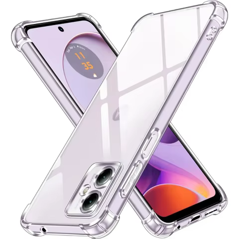 Shockproof Silicone Soft Case For Motorola Moto G14 G34 G54 G54(Brazil) G84 5G G04 G24 Power G10 G20 G30 Clear Thick Back Cove 8 best sales nokia g10 black case - №2