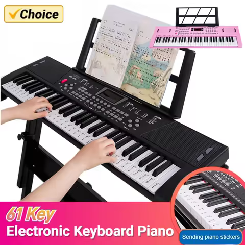 61 Key Electronic Keyboard Piano W/ Keyboard Stand Musical Mini Keyboard Piano Portable Music Keyboard for Beginners Kids Adults 10 best sales mini piano keyboard - №3