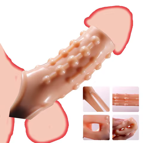 Cock Ring Men Spike Cock Sex Toys For Men Penian Rings Adult Supplies Delayed Ejaculation Sleeve Enlarge Penis Stimulate G Point 8 best sales spiked penis ring - №5