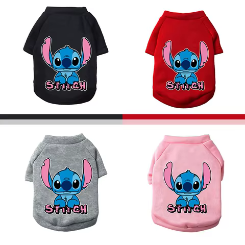 Disney Winter Autumn Dog Clothes Stitch Dumbo Cartoon Clothes for Dog Pet Clothes Hoodie Coat Chihuahua Bulldog Clothing Dogs 6 best sales adidog dog clothes - №5