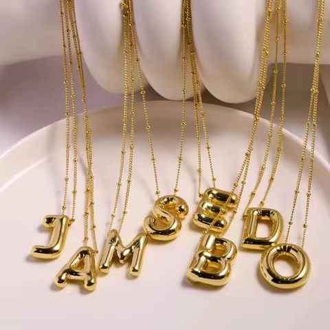12 best sales balloon letter necklace - №4