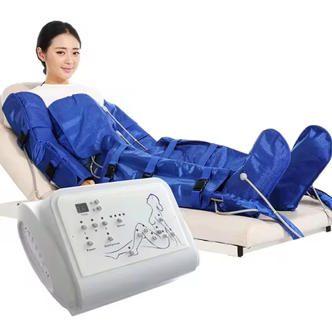 Air Wave Pressure Lymphatic Drainage Vacuum Therapy Pressotherapy Machine Relax Muscles Leg Waist Body Massage Air Compression 10 best sales pressotherapie - №1