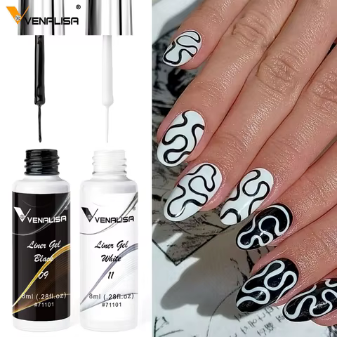 8ml VENALISA Liner Gel White Line French Nail Gel Polish 21 Colors Soak Off UV/LED Painting Gel Beautiful Semi Permanent Varnish 12 best sales vanelisa gel polish - №10