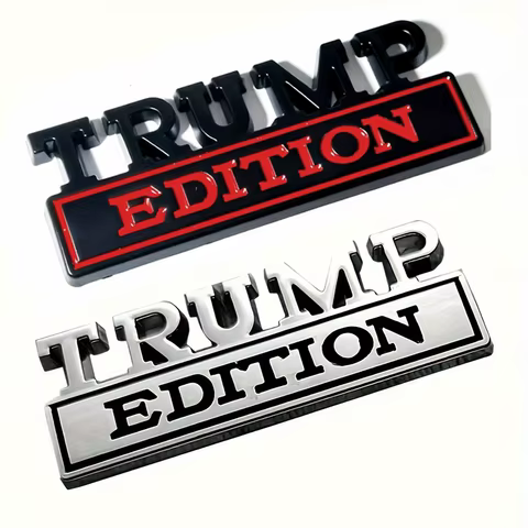 Trump Edition 3D Emblem Sticker Badge Fender Funny Decals Car Truck Replacement Door Decoration for Universal Vehicle SUV 10 best sales trump stickers - №9