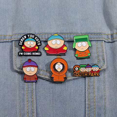 Cartoon Animated Character Enamel Pins Custom Cute Metal Brooches Lapel Badges Cartoon Funny Jewelry Gift for Kids Friends 6 best sales pins for backpack - №2