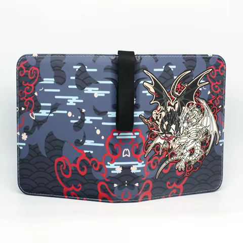 Yugioh TCG GAME Card Binder Yu-Gi-Oh Red-Eyes Black Dragon Cards Holder Album 4-Pocket Trading Card Game Collection Card Holder 10 best sales card binder 4 pocket - №6