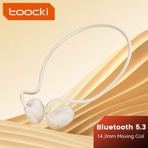 Toocki Air Conduction Headphones Bluetooth 5.3 Ear Hook Sport Earphones Touch Control With Microphone Playback modulation 8 best sales playback - №4