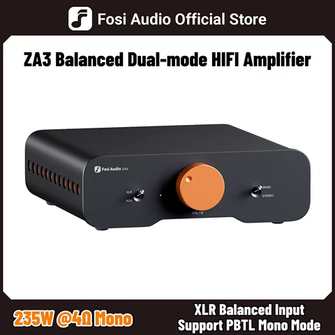 Fosi Audio ZA3 Stereo Power Amplifier TPA3255 Class D HiFi Audio Amp for Passive Bookshelf Speaker With XLR/RCA/Balanced Input 10 best sales amplifier class d - №9