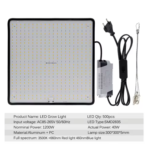 LED Grow Light Full Spectrum Phyto Lamp AC85-240V 40W For Indoor Grow Tent Plants Growth Light 8 best sales growbox 40x40 - №4