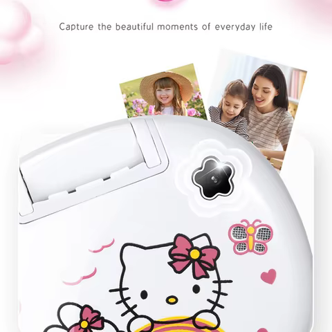 2024 New Kawaii Sanrio Hello Kitty Flip Phone Cartoon Cute Children White Pink Mini Phone Birthday Gifts For Kids Toys For Girls 10 best sales pink mobile phone - №10