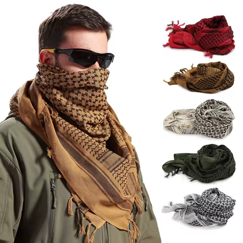 Summer Women Tactical Arab Scarf Men Fashion Lightweight Hijab Scarf Spring Army Plaid Head Scarf Keep Warm 2020 New Hot Sale 8 best sales tartan scarf - №4