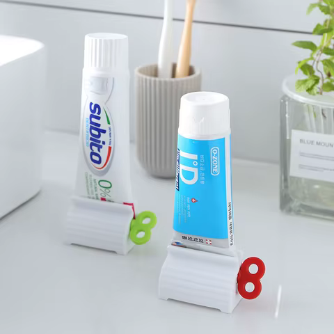 Manual toothpaste squeezing clip, household lazy person toothpaste squeezing tool 10 best sales garbage pail kids figure - №8