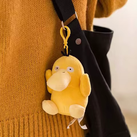 Anime Pokemon Pikachu Mew Snorlax Eevee Bulbasaur Psyduck Kawaii Stuffed Plush Toy School Bag Backpack Pendant Keyring Doll Gift 6 best sales eevee keychain - №2